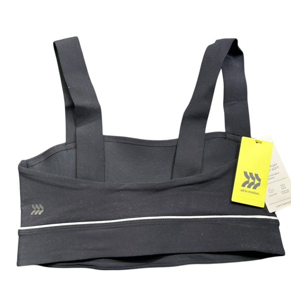 ALL IN MOTION women’s light support wirefree size medium black sports yoga bra - Picture 4 of 6